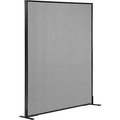 Global Equipment Interion    Freestanding Office Partition Panel, 48-1/4"W x 60"H, Gray 238637FGY